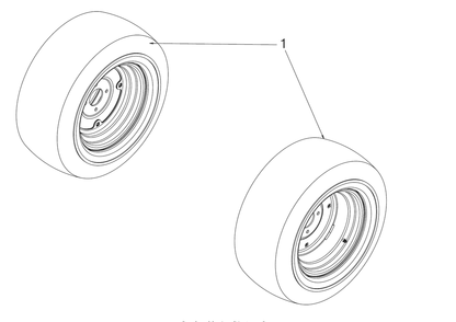 Wheels-Rear Diagram and Parts List for Z-FORCELX54KW (17AIDAUC010)(2018) Cub Cadet Lawn Tractor
